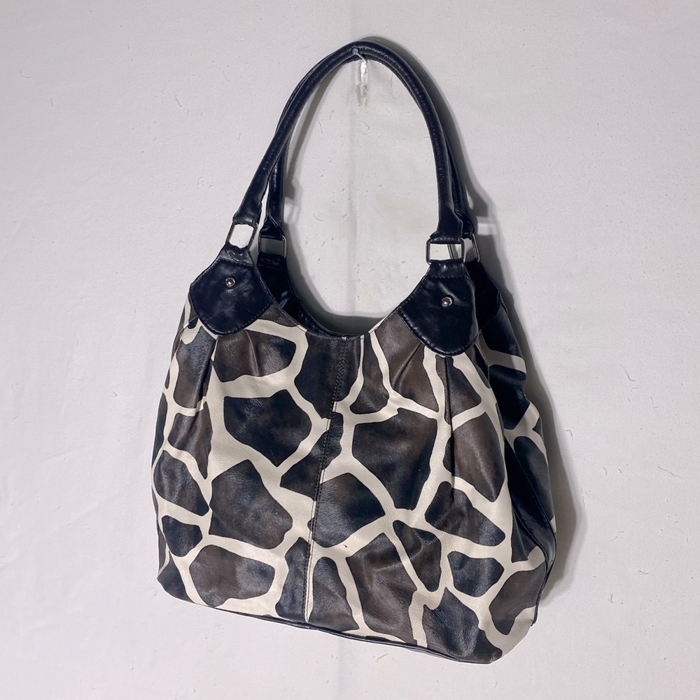 5/$25 D Fusion Brown Animal Print Hobo Shoulder Bag Purse